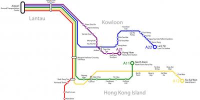 Hong Kong autobus rrugë hartë