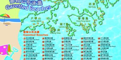 Harta e Hong Kong plazhet