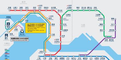 Kowloon gjirin MTR stacioni hartë