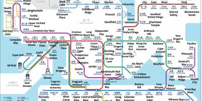 MTR stacioni hartë Hong Kong