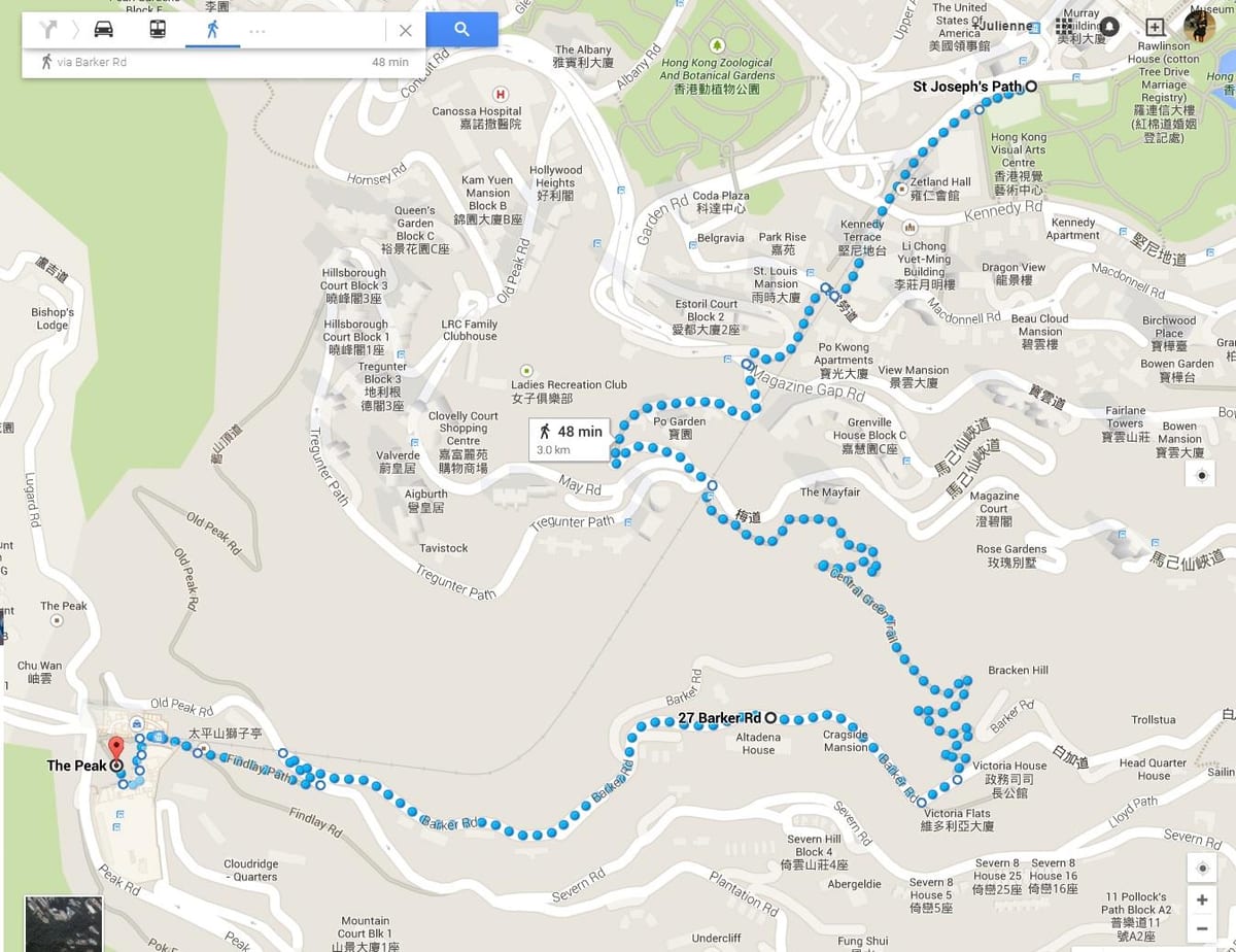 Hong Kong hiking hartë