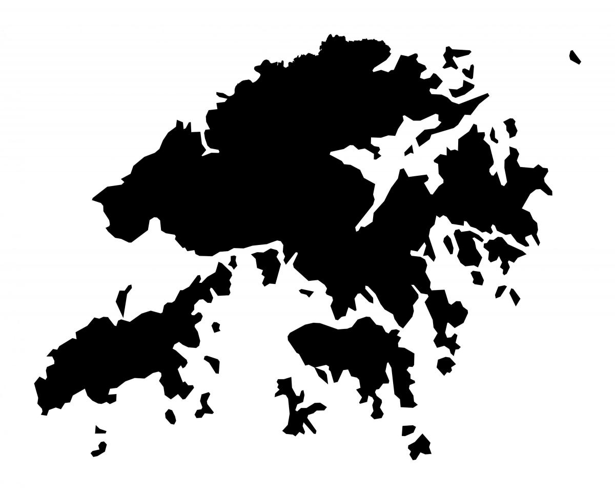 harta e Hong Kong vektor