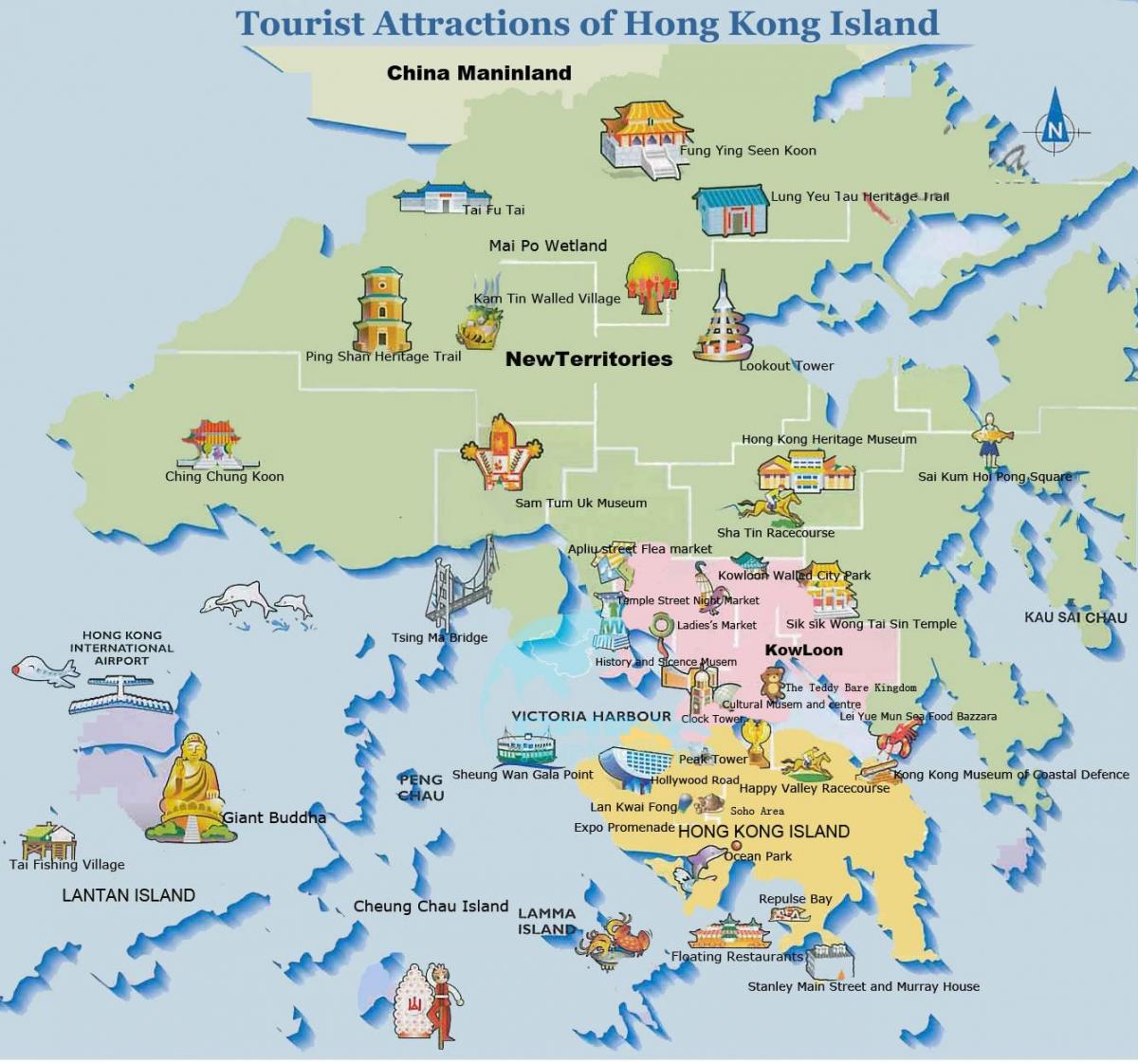 harta e Hong Kong ishull
