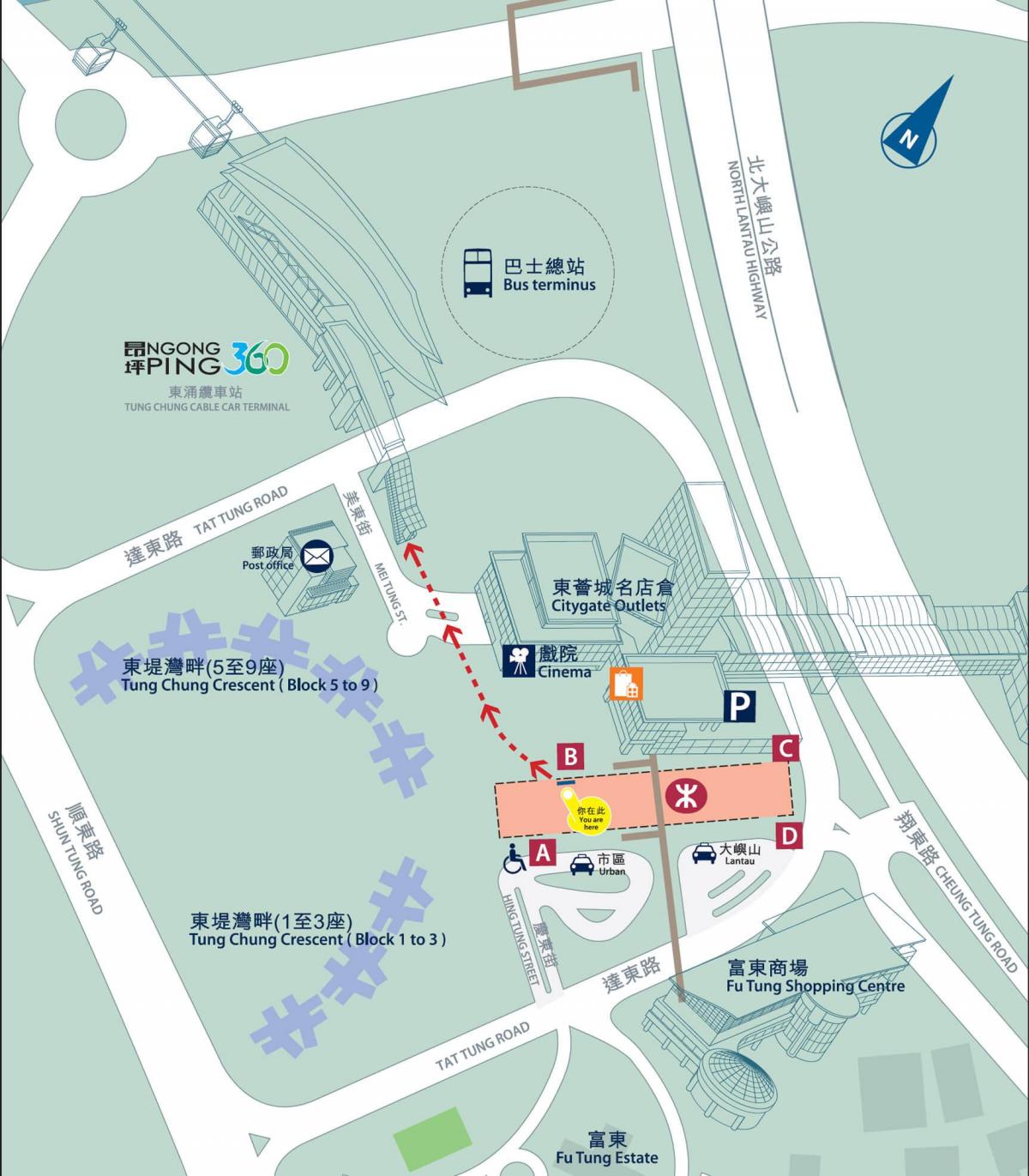 Tung Chung linjë MTR hartë