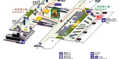 Hong Kong aeroporti hartë terminal 1 2