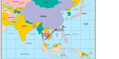 Hong Kong në hartë të azisë