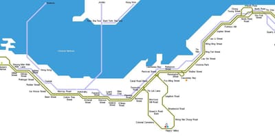 Treni hartë Hong Kong