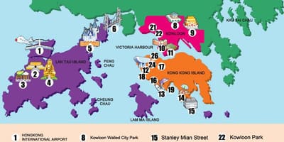 Harta e re territoret Hong Kong