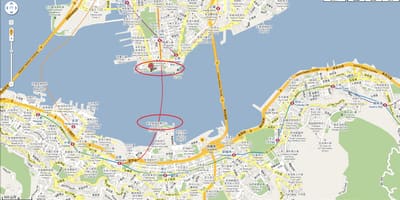 Harta e victoria harbour Hong Kong